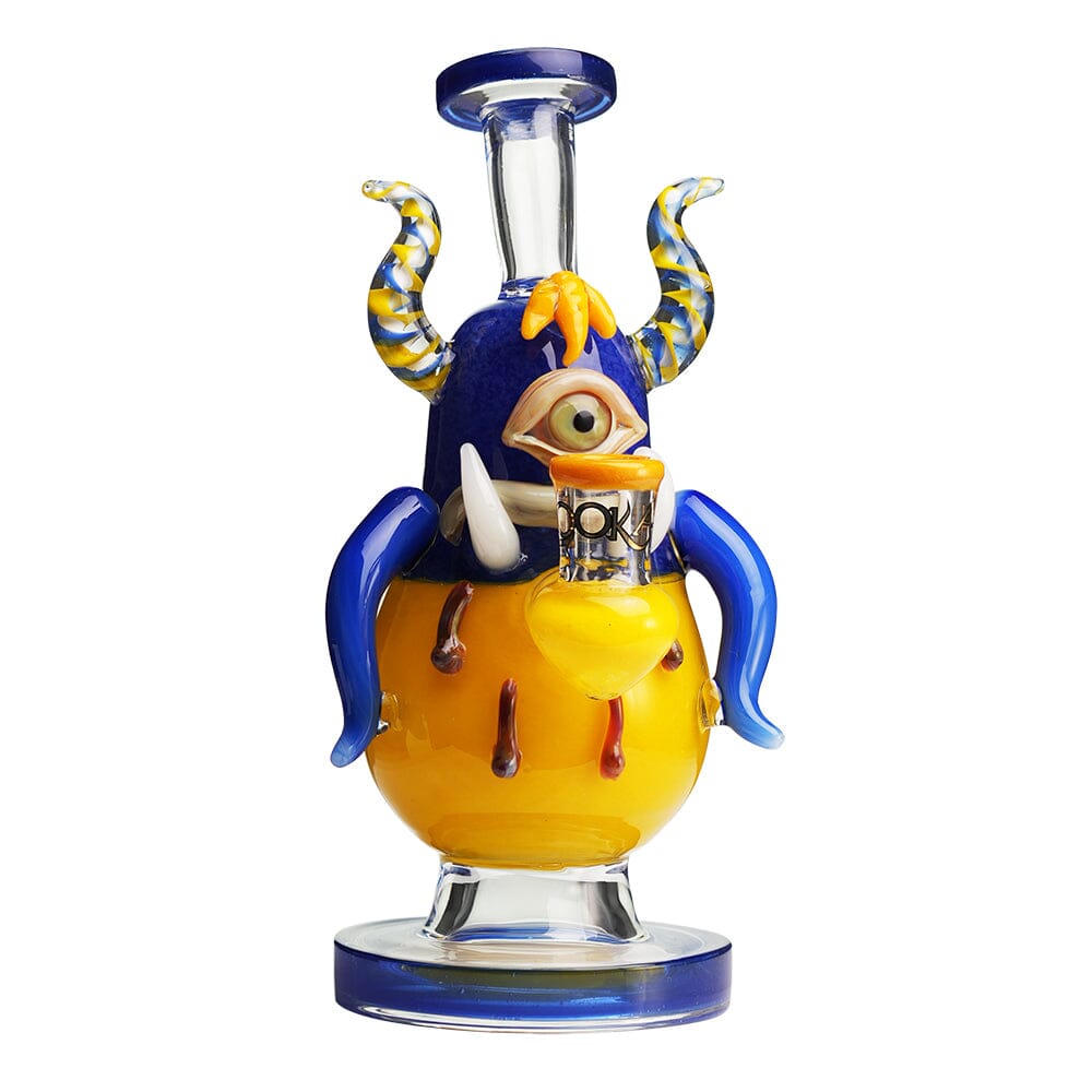 Lookah 8″ Mini One-eyed Big-bellied Monster Bong (WPC1205) - Dark Blue