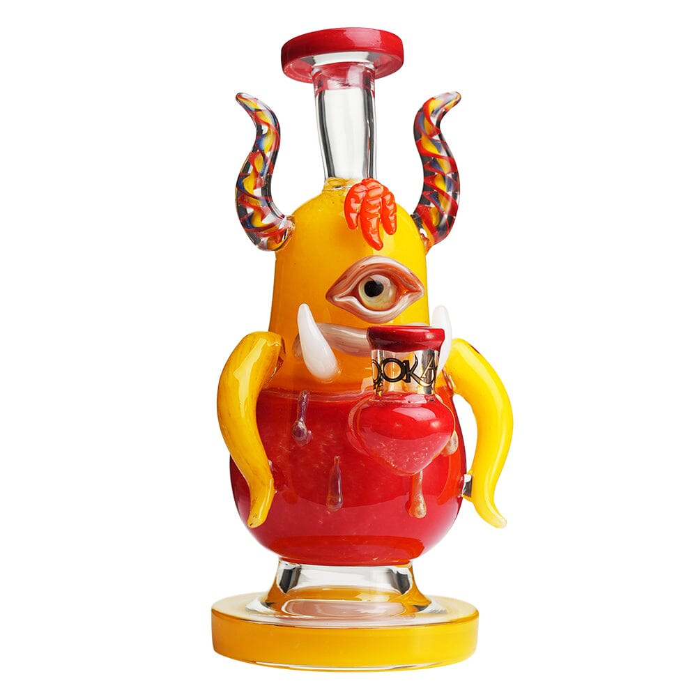 Lookah 8″ Mini One-eyed Big-bellied Monster Bong (WPC1205) - Yellow