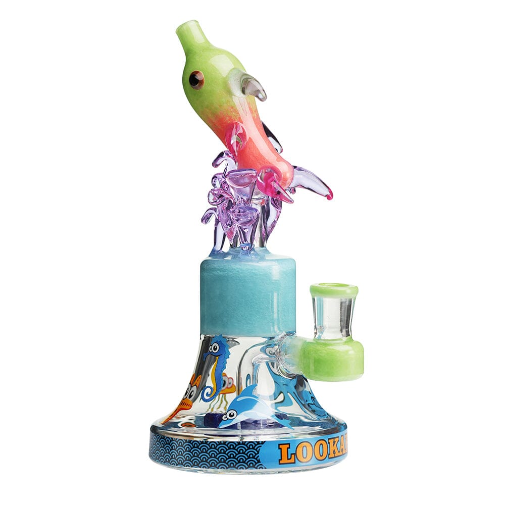 Lookah 9″ Cool Oceans World Artistic Dab Rig (WPC1206) Wathet Blue