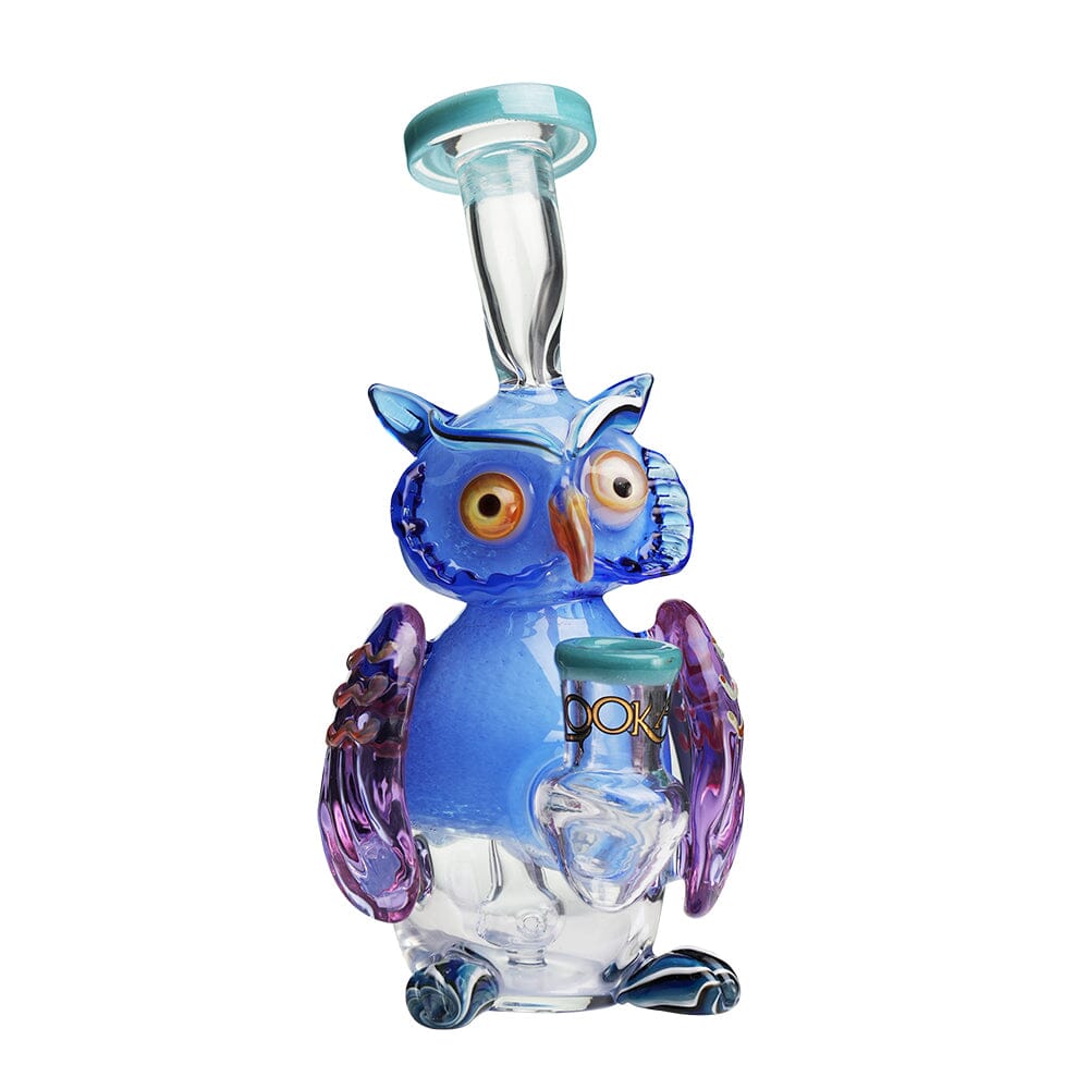 Lookah 9” Mini Cute Owl Dab Rig (WPC1217) Wathet Blue with Packaging