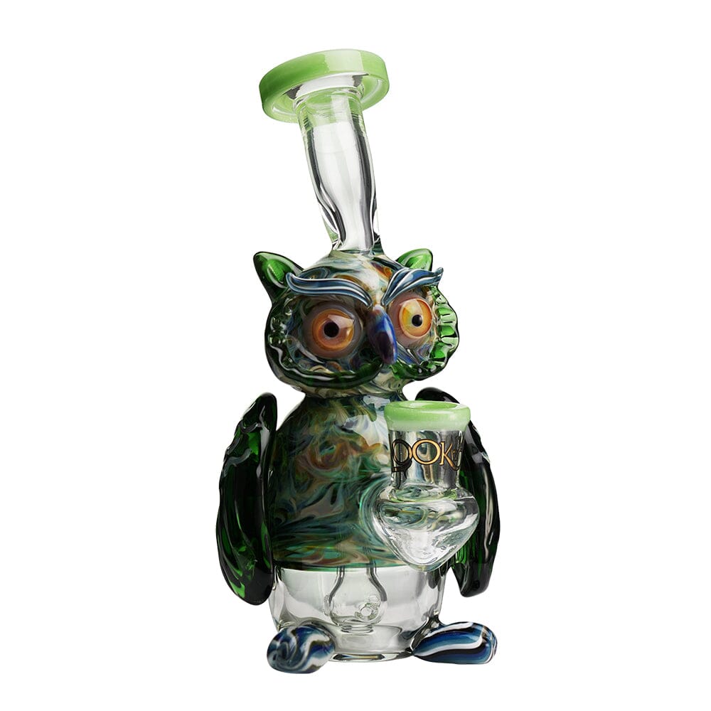 Lookah 9” Mini Cute Owl Dab Rig (WPC1217) Green 