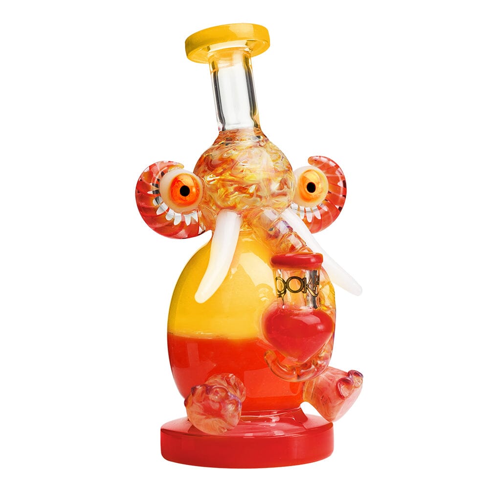 Lookah 9″ Mini Multicolored Elephant Dab Rig (WPC1209) Yellow