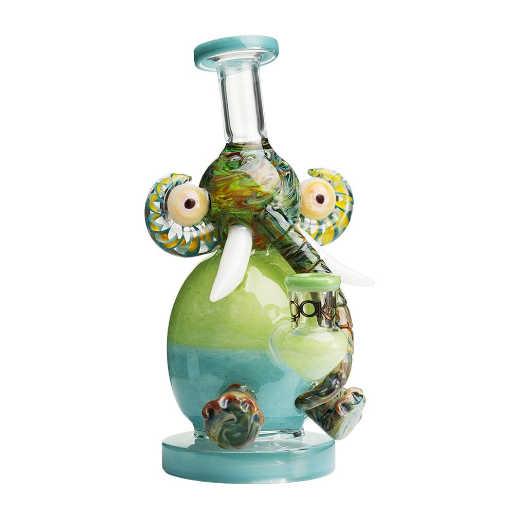 Lookah 9″ Mini Multicolored Elephant Dab Rig (WPC1209) Wathet Blue