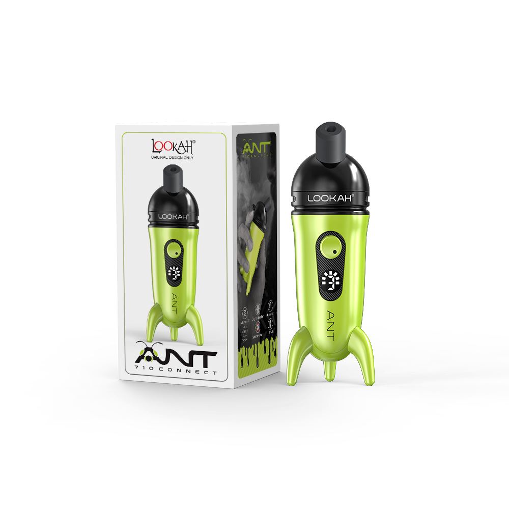 Lookah Ant 710 Battery Mod Neon Green with packaging