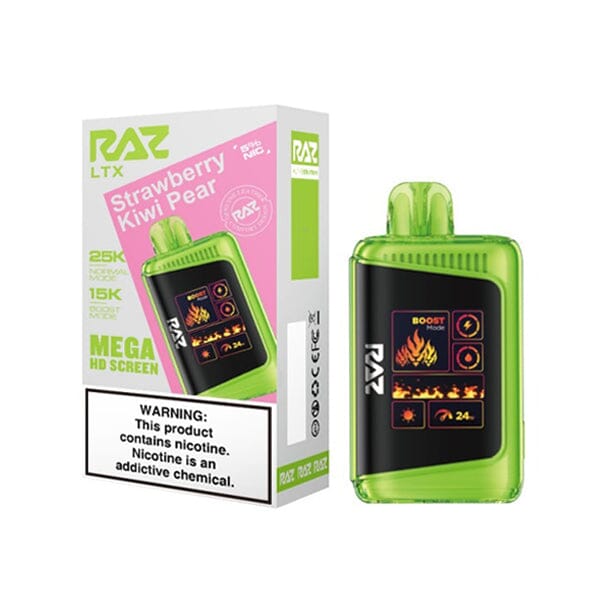 LTX 25K Puff Disposable E-Cig by RAZ 50mg 16mL strawberry kiwi pear with packaging