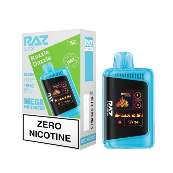 LTX Zero 25K Puff Disposable E-Cig by RAZ 16mL razzle dazzle with packaging