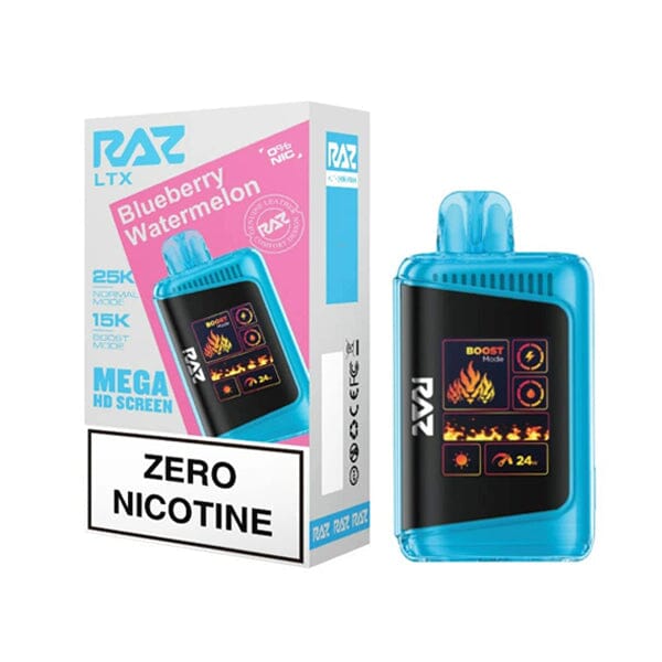 LTX Zero 25K Puff Disposable E-Cig by RAZ 16mL blueberry watermelon with packaging