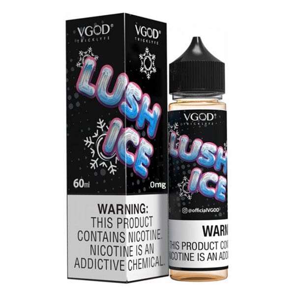 Lush Ice By VGOD eLiquid with packaging