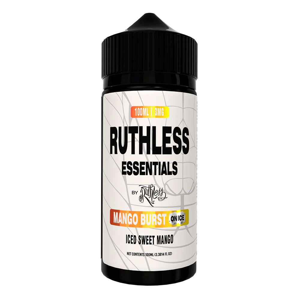 Mango Burst On Ice | Ruthless Essentials | 100mL | 3mg | Bottle Only