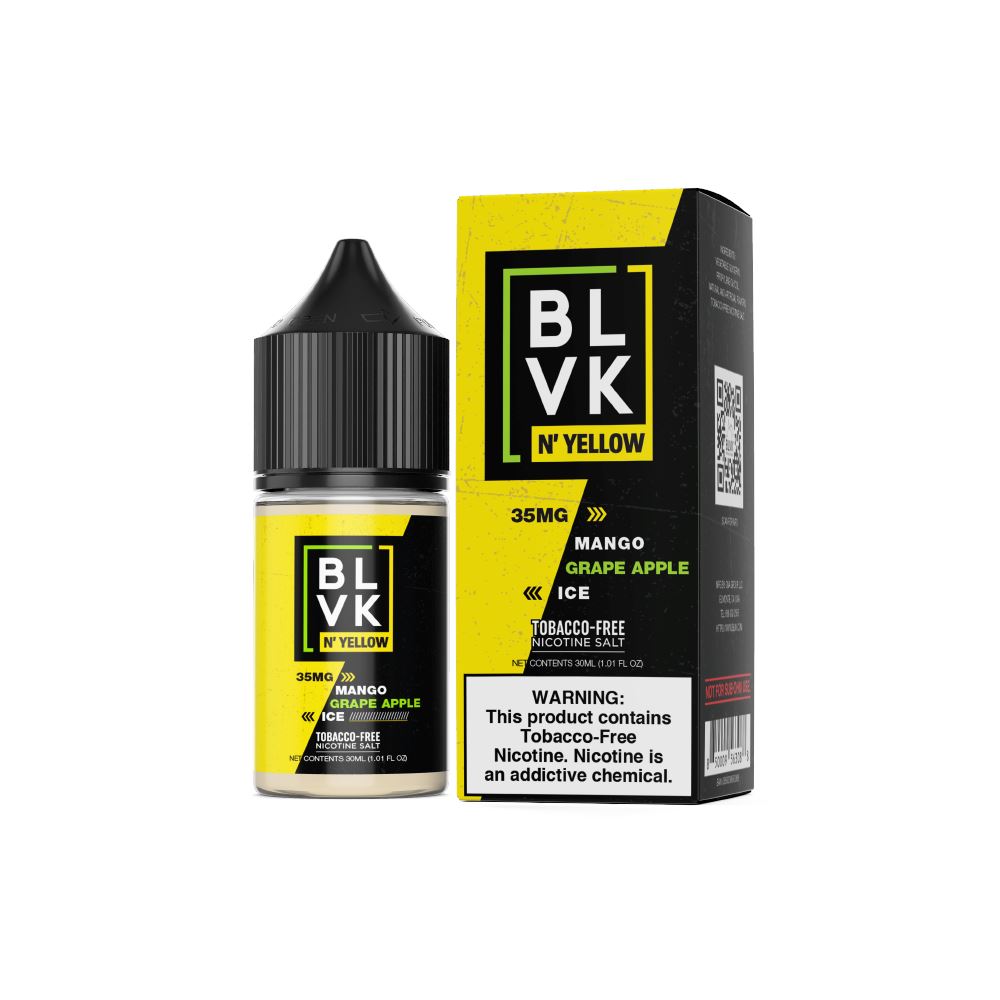 Mango Grape Apple Ice by BLVK N' Yellow Salt 30ml with packaging