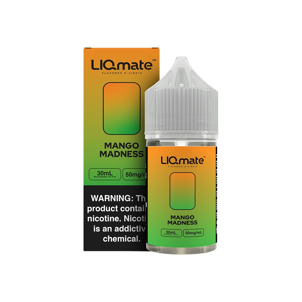 Mango Madness Liqmate Series Salt Nic E-Juice by 7Daze 30mL 50mg with packaging