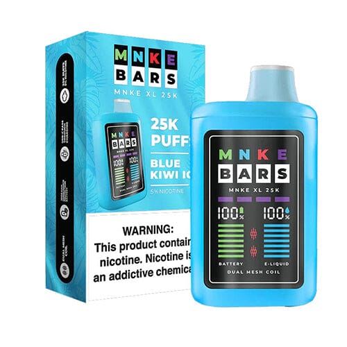 MNKE Bars Disposable | 18mL blue kiwi ice with packaging