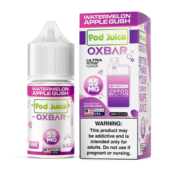 Watermelon Applegush Oxbar Pod Juice Edition Salts 30mL with packaging