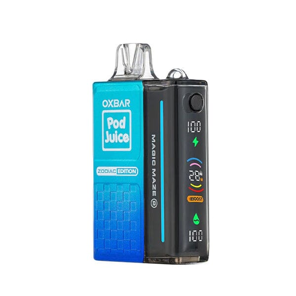 Magic Maze 2.0 ZERO Nicotine Pod Juice 30000 Puffs Disposable E-Cig by Oxbar 0mg 13mL blue razzle pop