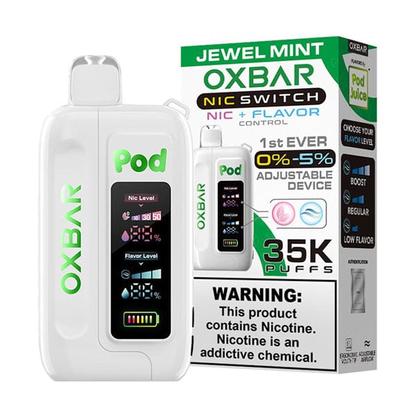 Oxbar Nic-Switch Pod Juice Edition Disposable jewel mint with packaging