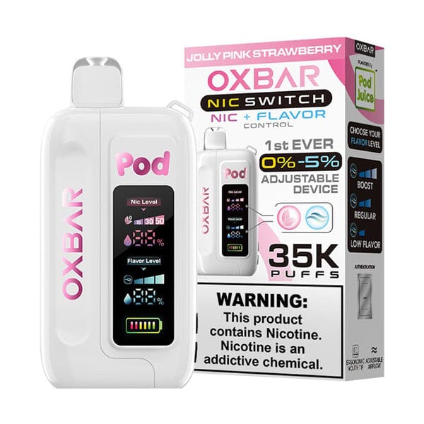 Oxbar Nic-Switch Pod Juice Edition Disposable jolly pink strawberry with packaging