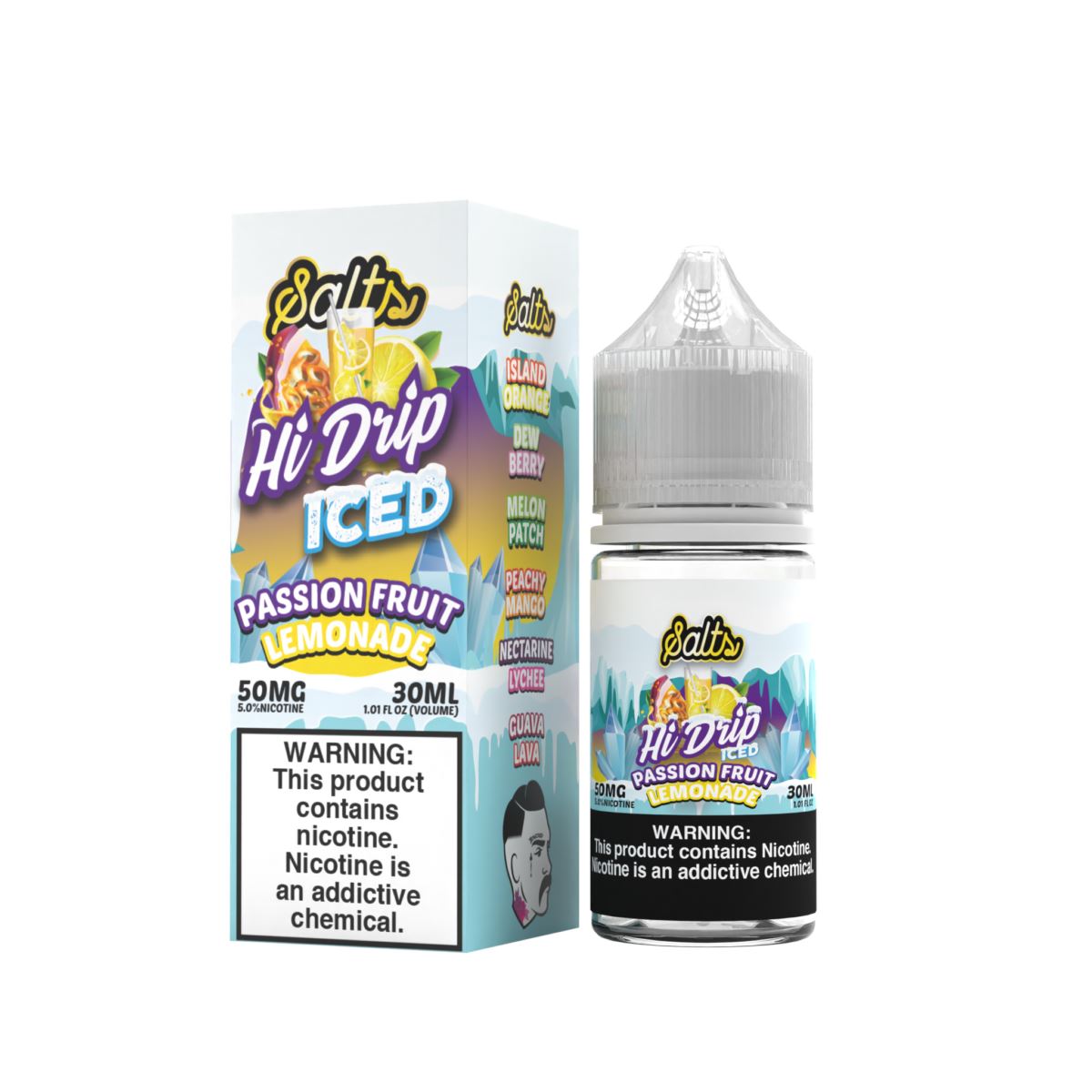  Passionfruit Fruit Lemonade ICED by Hi Drip Salts 30mL with Packaging