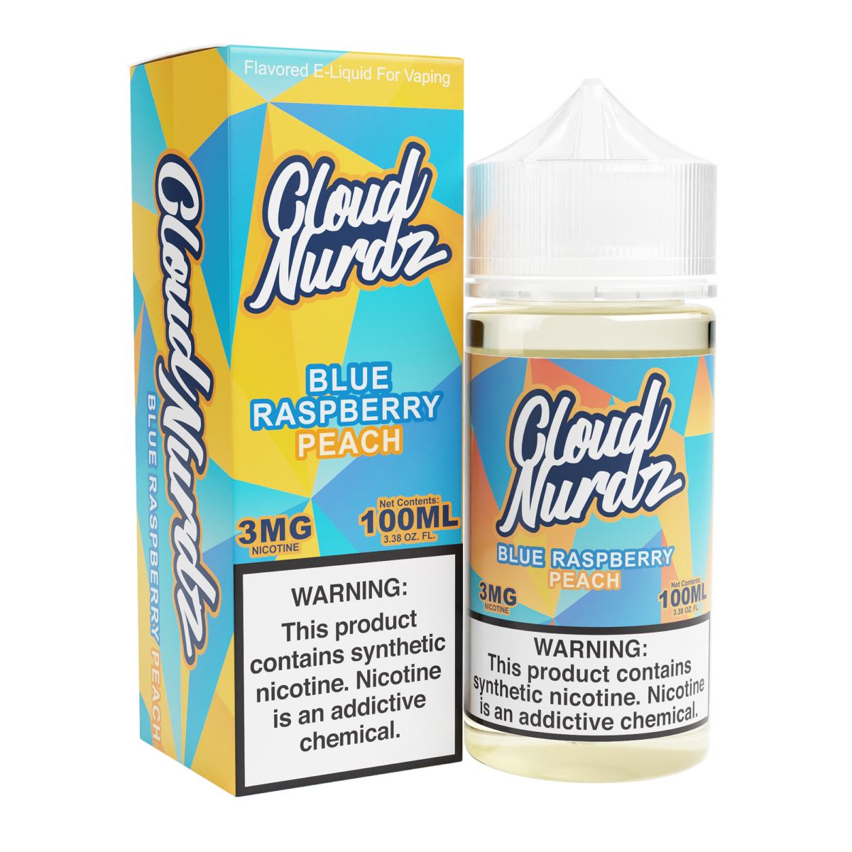 Peach Blue Razz by Cloud Nurdz TFN 100ml with packaging