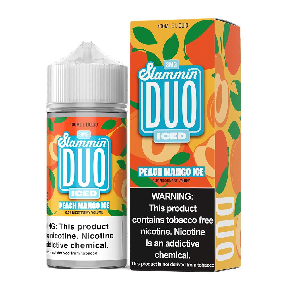 Peach Mango Ice | Slammin Duo | 100mL | 3mg | Bottle with Packaging