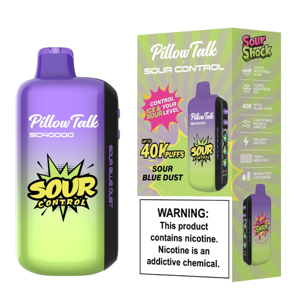 Pillow Talk SC40k Disposable sour blue dust with packaging