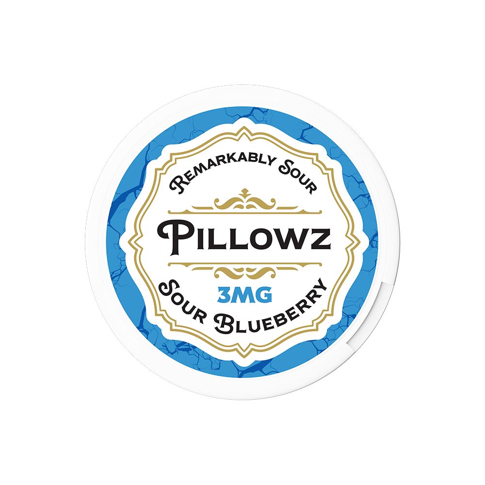 Pillowz TFN Nicotine Pouches (20ct Can)(5-Can Pack) Sour Blueberry 03mg