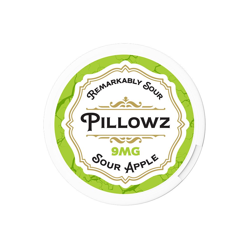 Pillowz TFN Nicotine Pouches (20ct Can)(5-Can Pack) Sour Apple 09mg