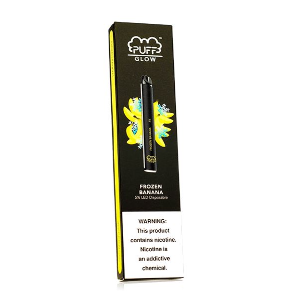 Puff GLOW Disposable E-Cig (Individual) frozen banana packaging