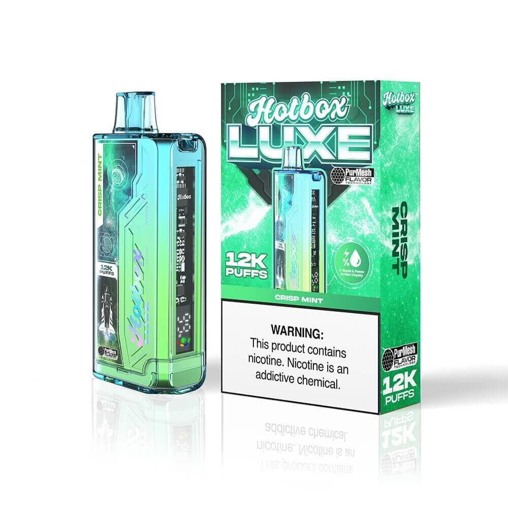 Puff HotBox Luxe Disposable 12000 puffs 20mL 50mg  Crisp Mint with Packaging