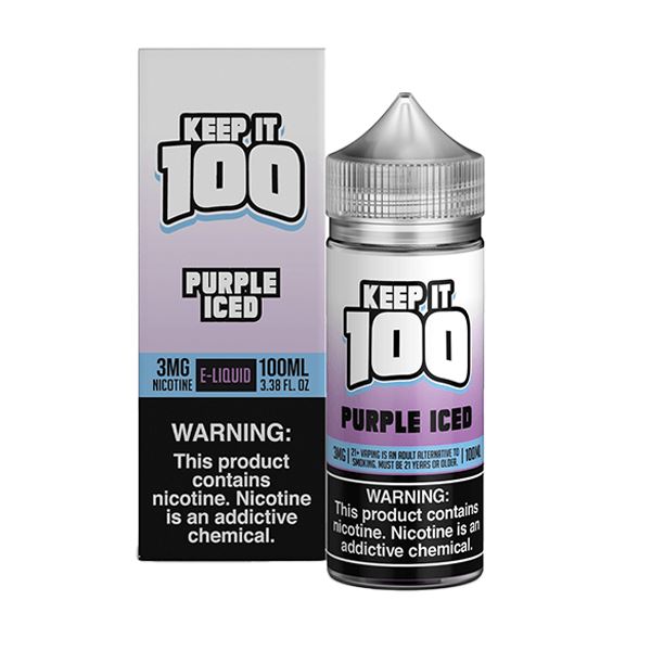  Purple Iced by Keep it 100 TF-Nic Series 100mL with Packaging