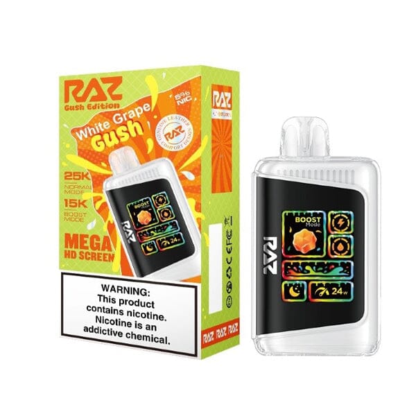 RAZ LTX 25K Disposable Gush Edt White Grape Gush with packaging