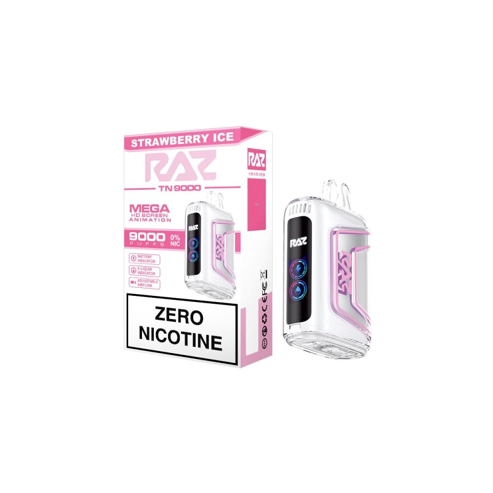 RAZ TN9000 Disposable - Strawberry Ice with Packaging