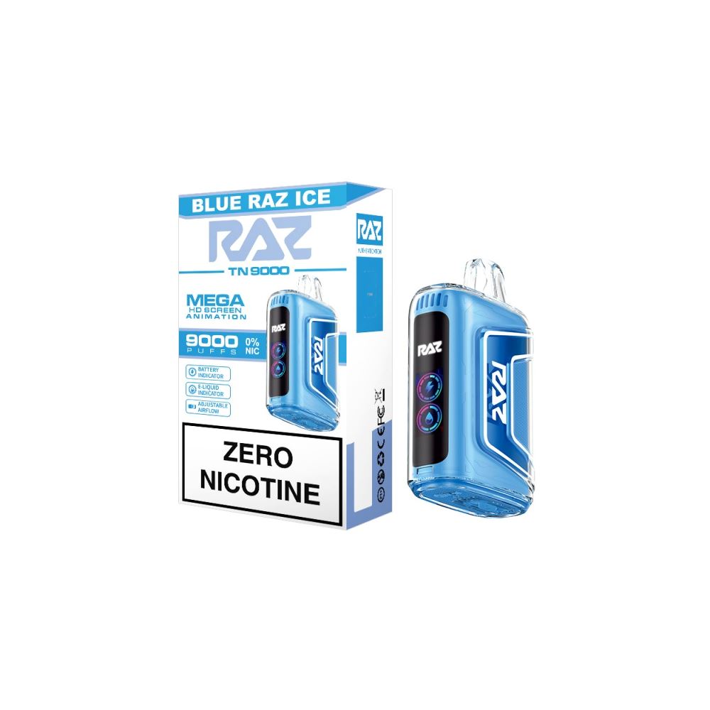 RAZ TN9000 Disposable - Blue Raz Ice with Packaging