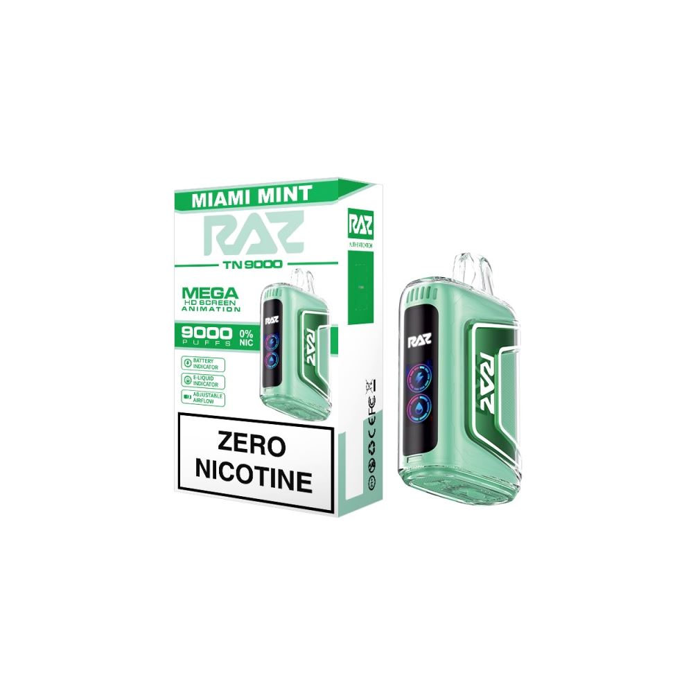 RAZ TN9000 Disposable - Miami Mint with Packaging