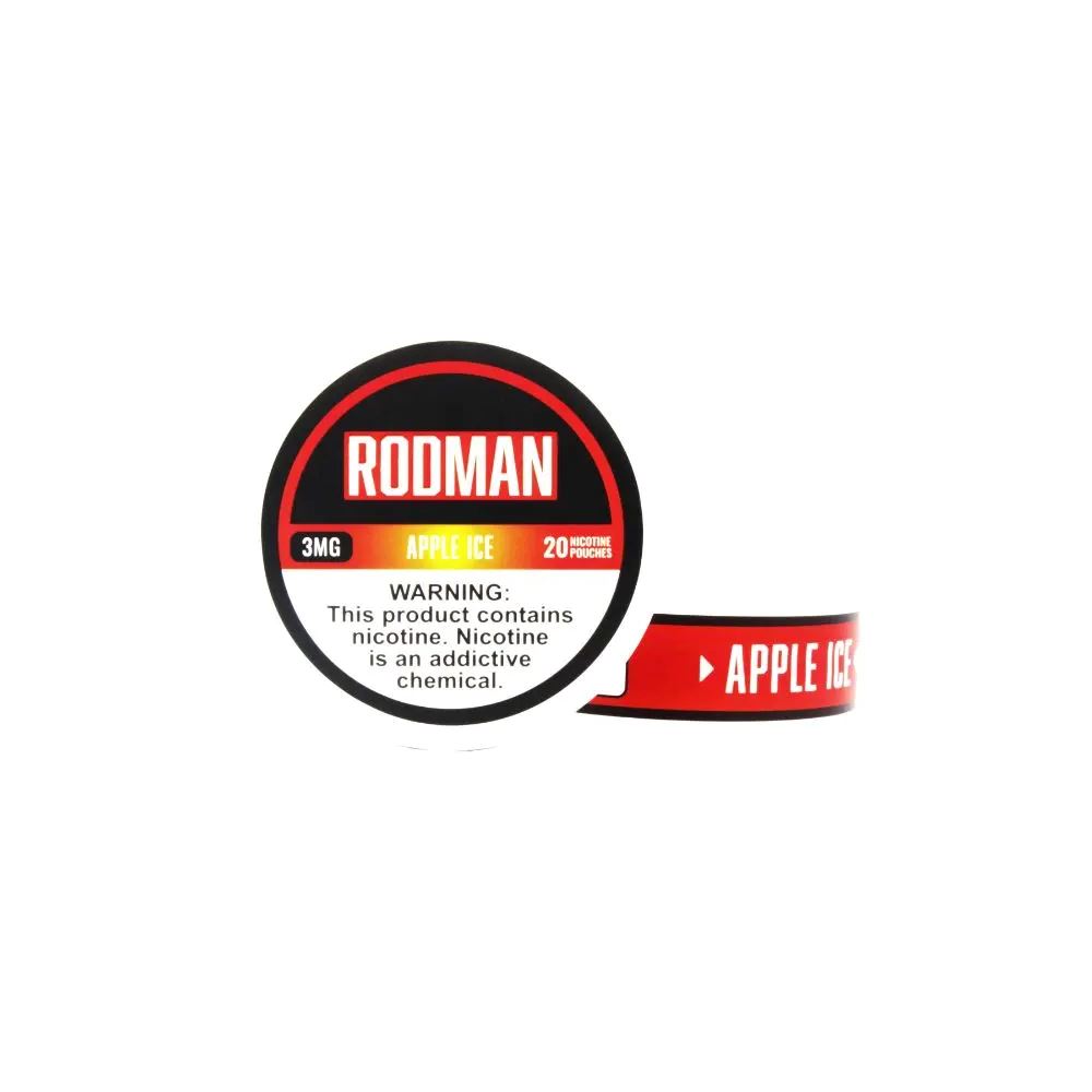 Rodman Nicotine Pouches (20ct Can)(5-Can Pack) - Apple Ice