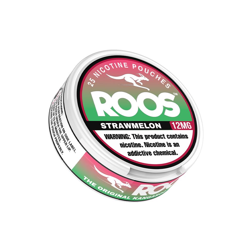 Roos Nicotine Pouches (25ct Can)(5-Can Pack) - Strawmelon 12mg