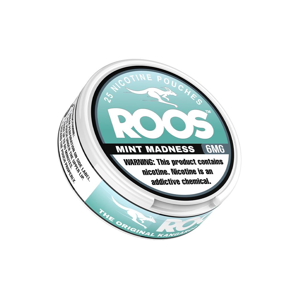 Roos Nicotine Pouches (25ct Can)(5-Can Pack) - Mint Madness 6mg