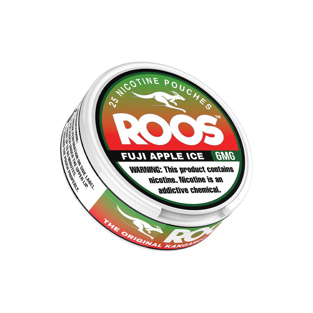 Roos Nicotine Pouches (25ct Can)(5-Can Pack) - Fuji Apple Ice 6mg