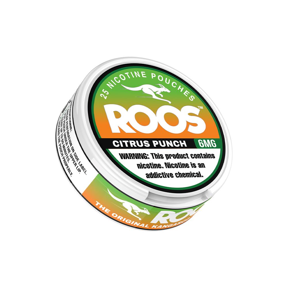 Roos Nicotine Pouches (25ct Can)(5-Can Pack) - Citrus Punch 6mg