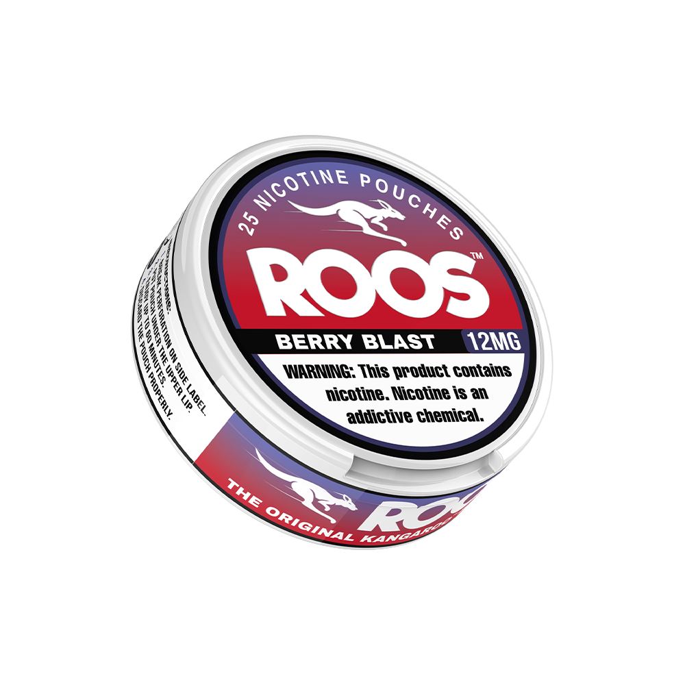 Roos Nicotine Pouches (25ct Can)(5-Can Pack) - Berry Blast 12mg