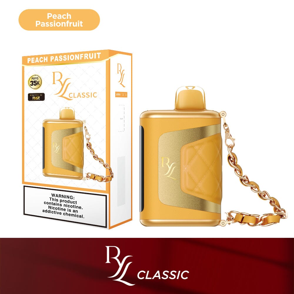 RYL Classic 35k Disposable - Peach Passionfruit with packaging