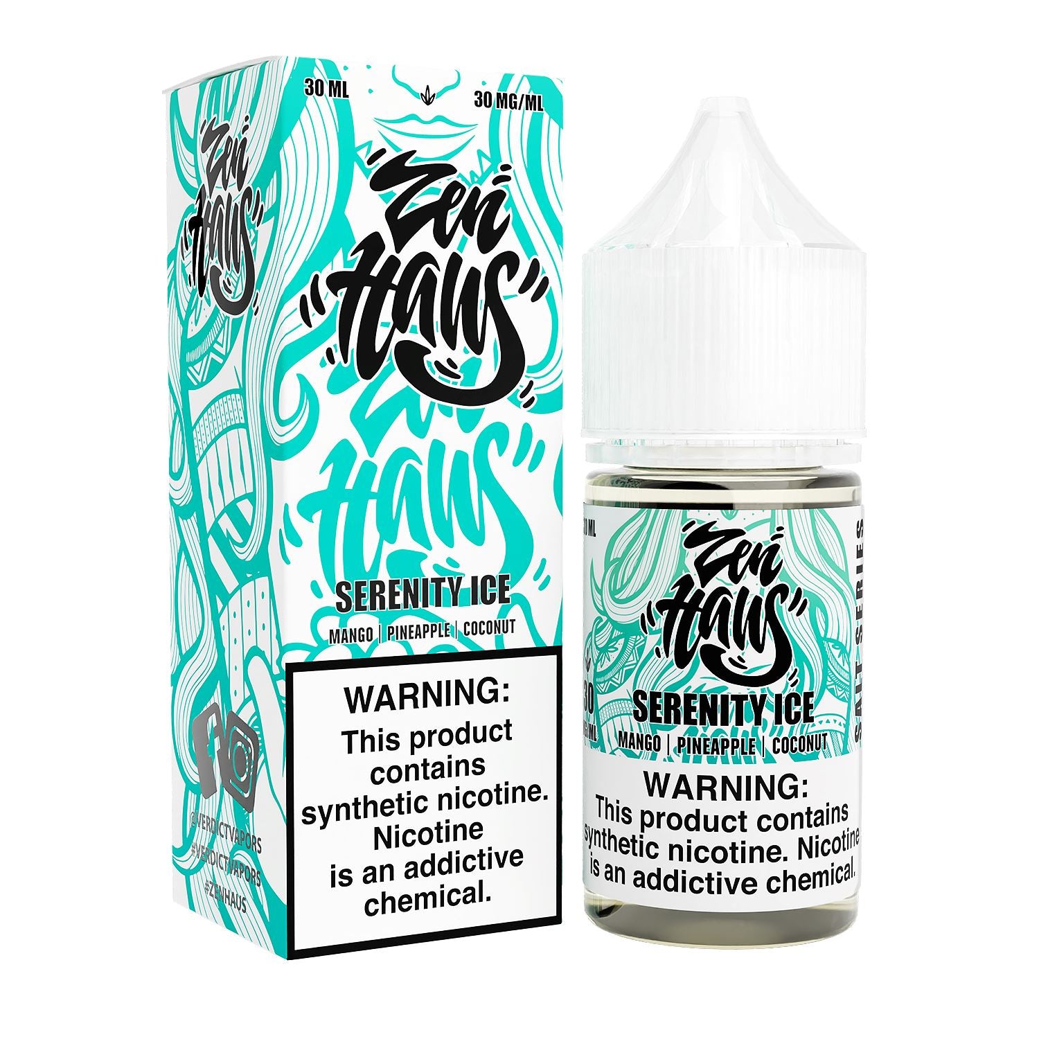 Serenity ICE by ZEN HAUS SALTS E-Liquid 30ml with packaging