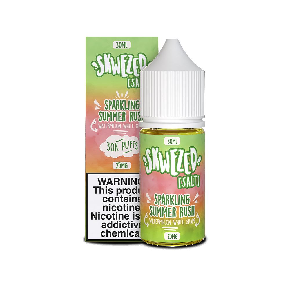 Sparkling Summer Rush (Watermelon White Grape) by Skwezed Salt Series 30mL with packaging