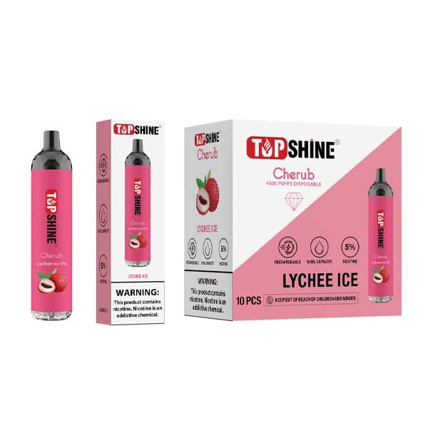 Topshine Disposable | 4500 Puffs | 10mL Lychee Ice with Packaging