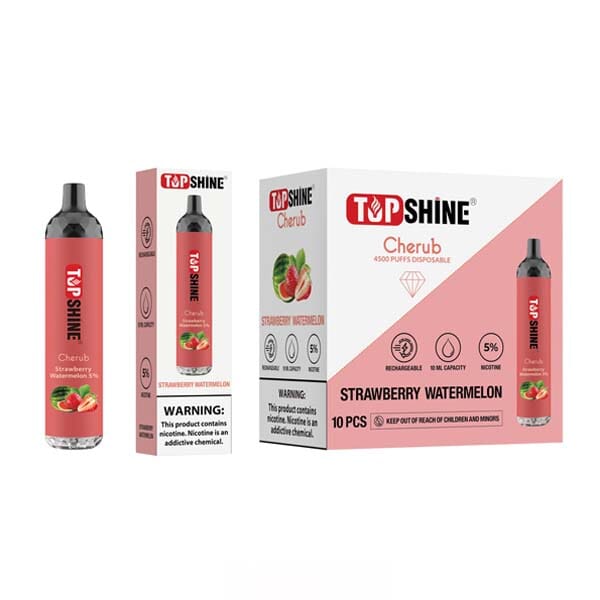 Topshine Disposable | 4500 Puffs | 10mL Strawberry Watermelon with Packaging