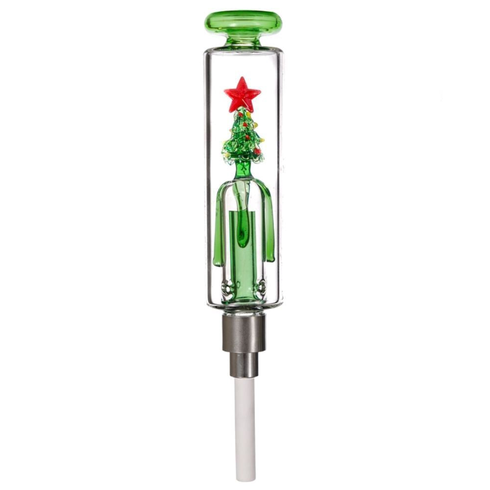 TXNC34 Christmas Tree Nector Collector w Ceramic Screw Tip by MKGlass