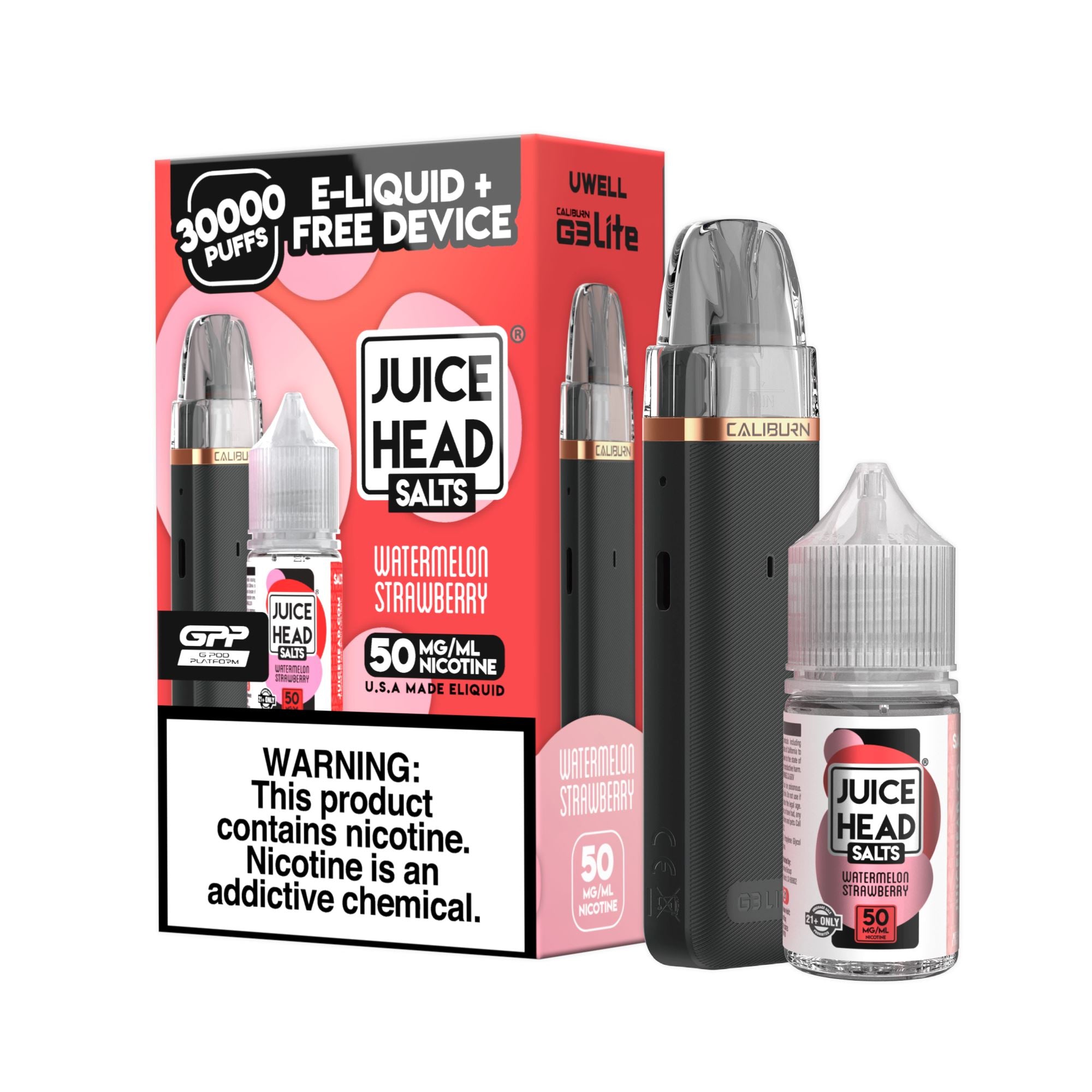 Uwell Caliburn G3 Lite Starter Set Juice Head 30mL Watermelon Strawberry with Packaging