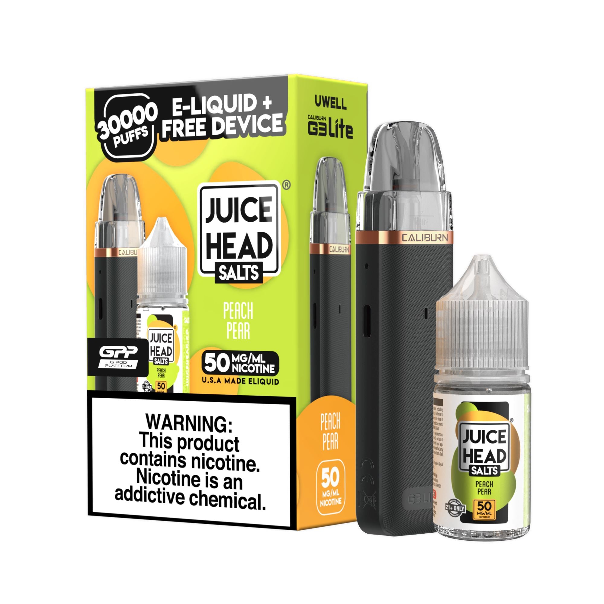 Uwell Caliburn G3 Lite Starter Set Juice Head 30mL Peach Pear with Packaging