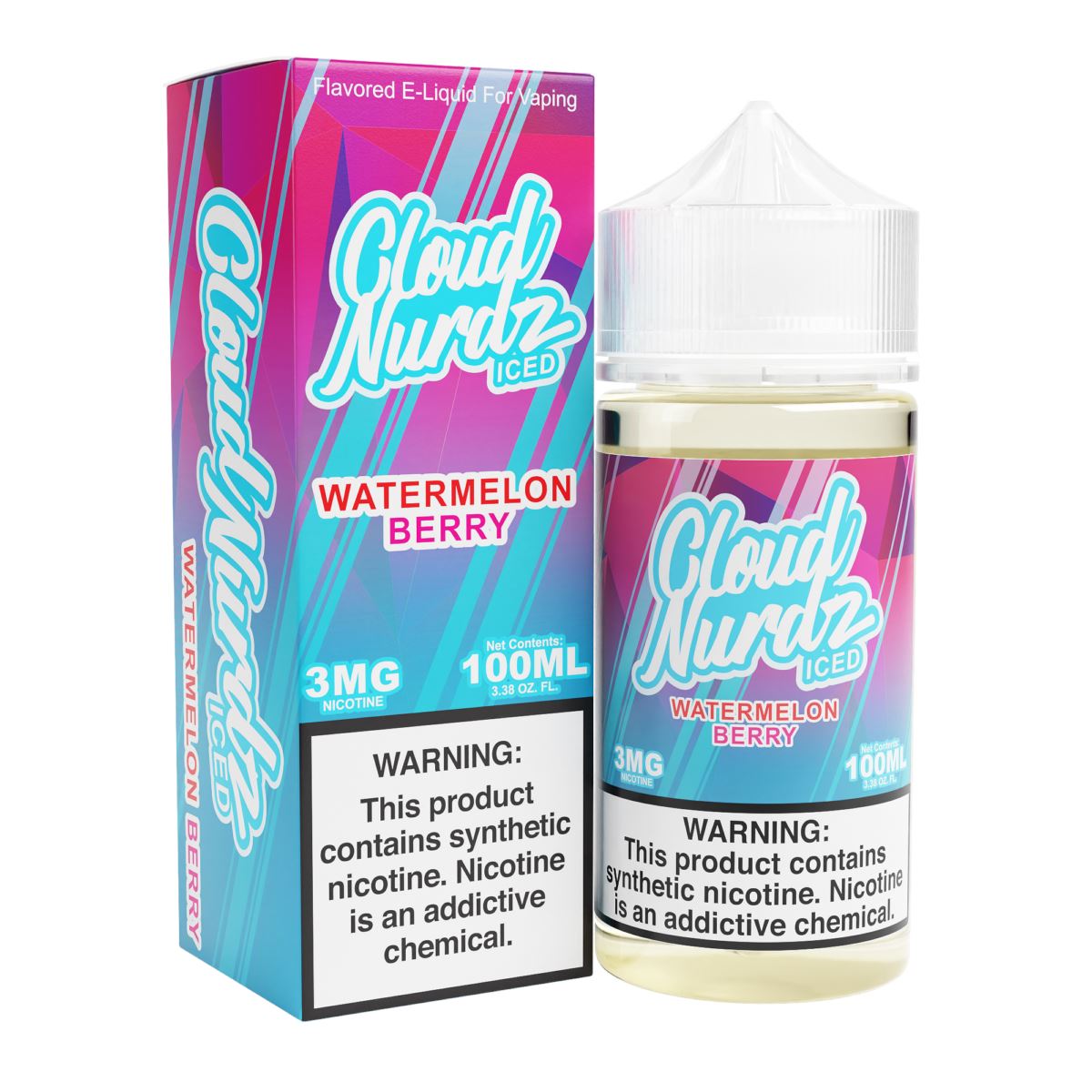 Watermelon Berry Iced by Cloud Nurdz Ice TFN 100ml with packaging