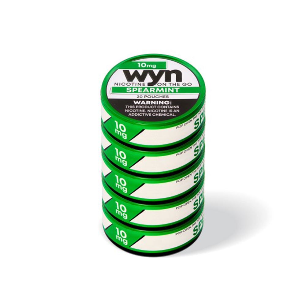 WYN Nicotine Pouches (20ct Can)(5-Can Pack) - Spearmint 10mg