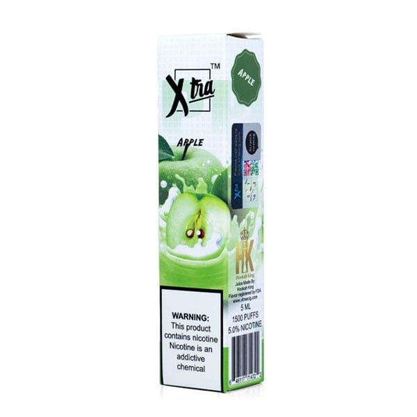 XTRA | Disposable 1500 Puffs (Individual) apple packaging